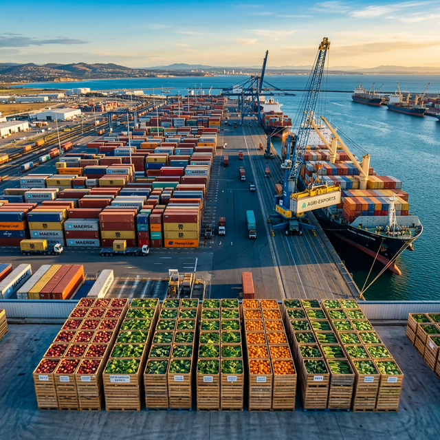 International cargo and export port